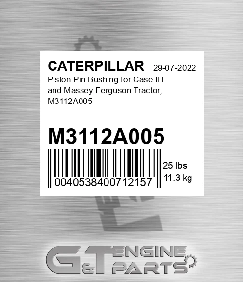 M3112A005 Piston Pin Bushing For Case Ih And Massey Ferguson Tractor,