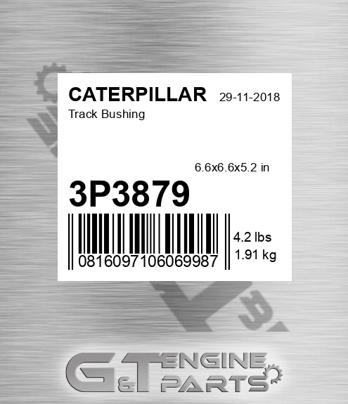 3P3879 Track Bushing for CATERPILLAR