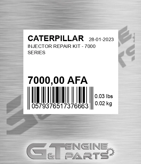 7000,00 AFA Injector Repair Kit - 7000 Series