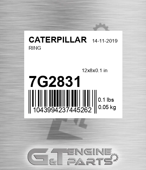 7G2831 Ring for CATERPILLAR