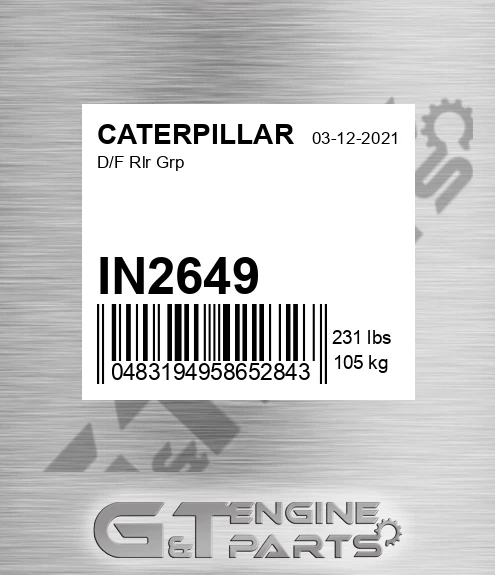 IN2649 D/f Rlr Grp for CATERPILLAR