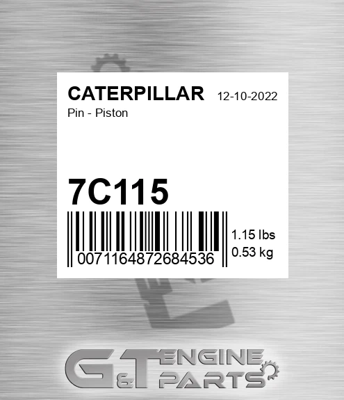 7C115 Pin - Piston