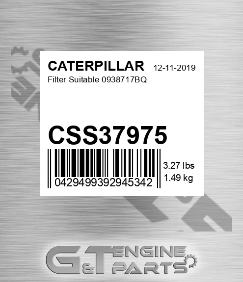 CSS37975 Filter Suitable 0938717bq