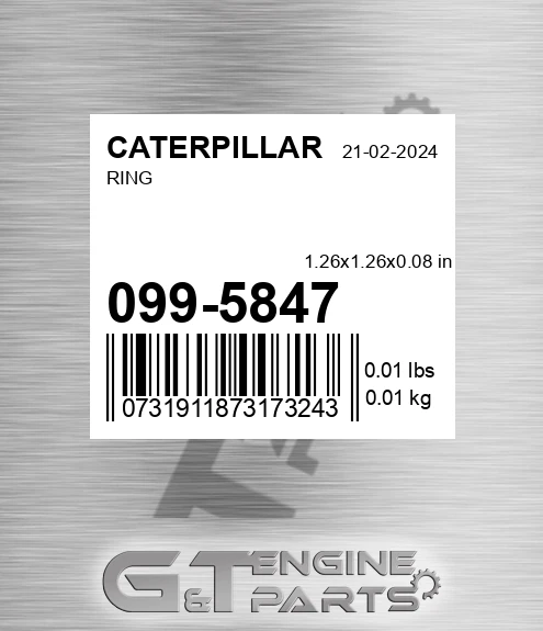 099-5847 Ring for CATERPILLAR
