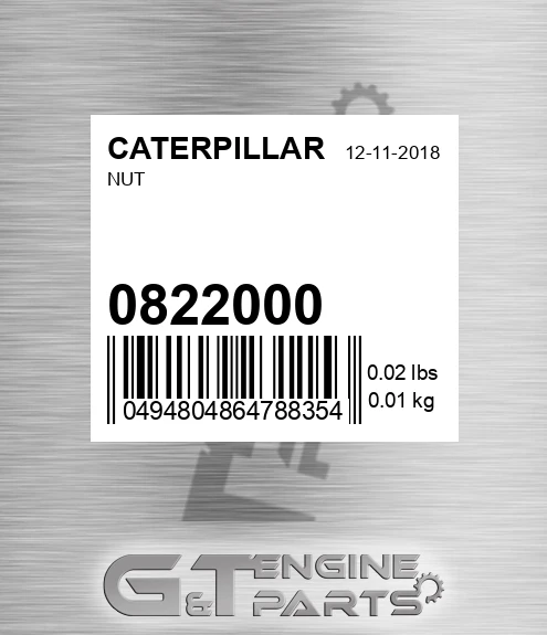 082-2000 Nut for CATERPILLAR