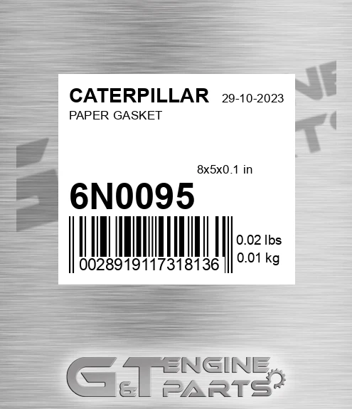 6N-0095 Paper Gasket for CATERPILLAR