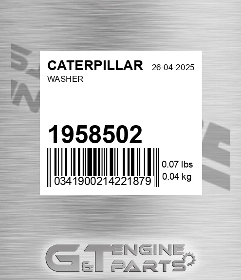 195-8502 Washer for CATERPILLAR