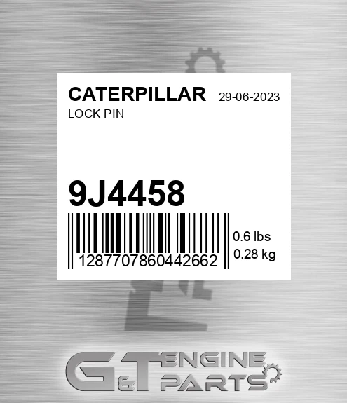 9J-4458 Lock Pin for CATERPILLAR