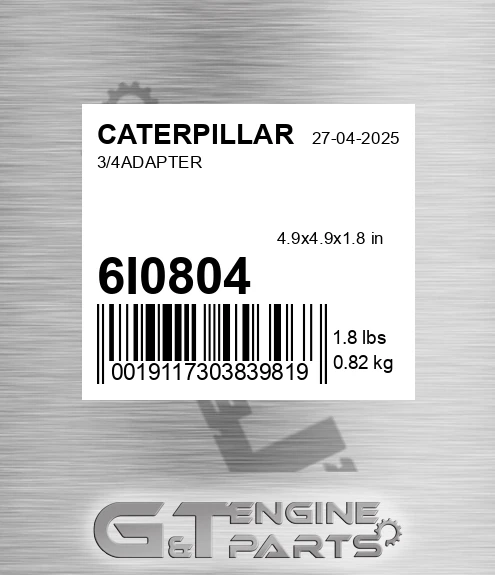 6I-0804 3/4adapter for CATERPILLAR