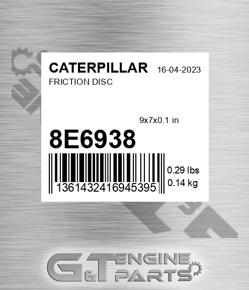 8E-6938 Friction Disc for CATERPILLAR