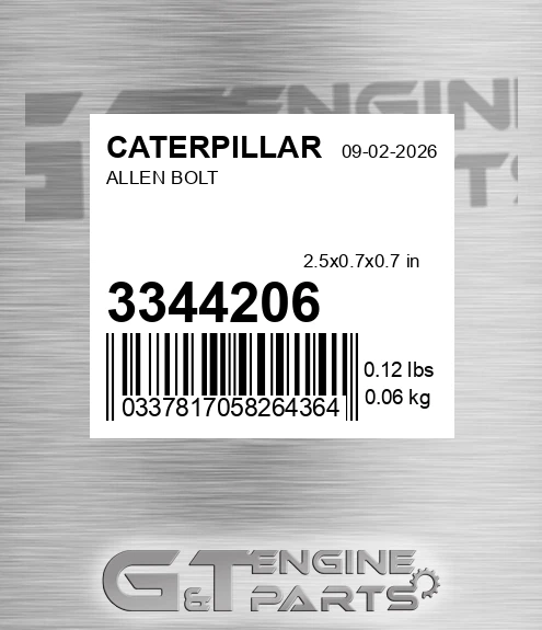 334-4206 Allen Bolt for CATERPILLAR