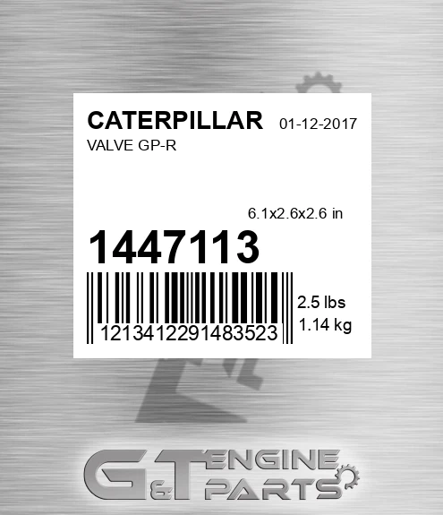 1447113 Valve Gp-r for CATERPILLAR