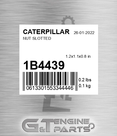 1B-4439 Nut Slotted for CATERPILLAR