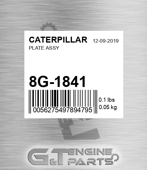 8G-1841 Plate Assy