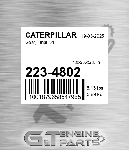 2234802 Gear, Final Dri for CATERPILLAR