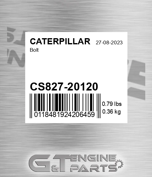 CS827-20120 Bolt for CATERPILLAR