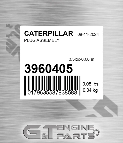 3960405 Plug Assembly for CATERPILLAR