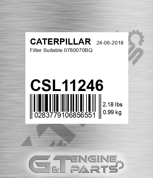 CSL11246 CATERPILLAR Filter Suitable 0780070bq