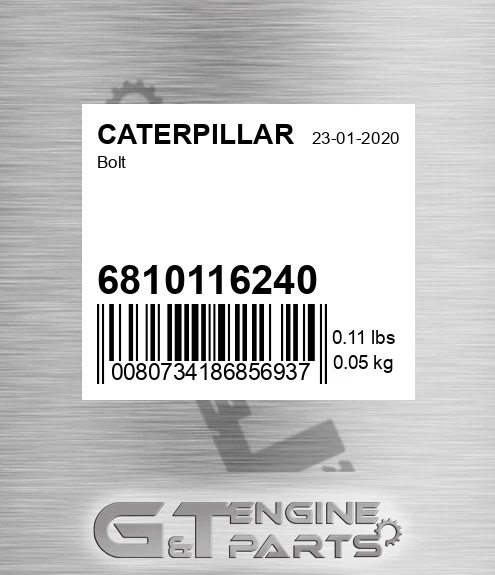 6810116240 Bolt for CATERPILLAR