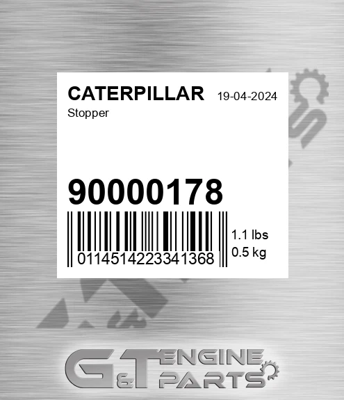 90000178 Stopper for CATERPILLAR