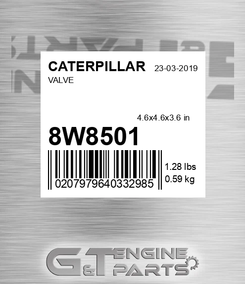 8W-8501 Valve for CATERPILLAR