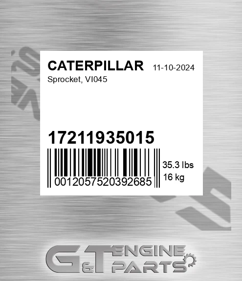 17211935015 Sprocket, Vi045 for CATERPILLAR