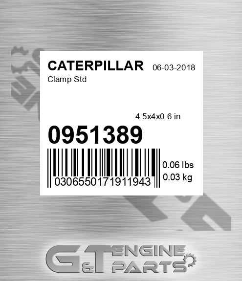 095-1389 Clamp Std for CATERPILLAR