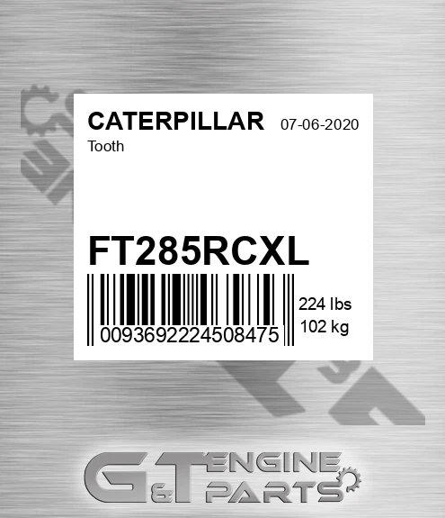 FT285RCXL CATERPILLAR Tooth