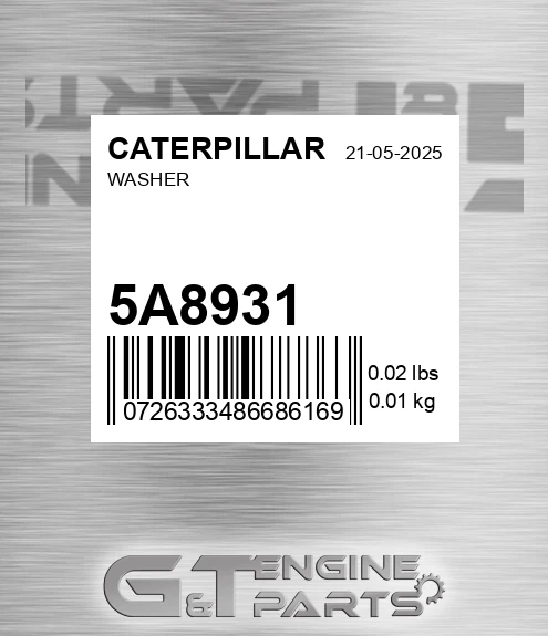 5A-8931 Washer for CATERPILLAR