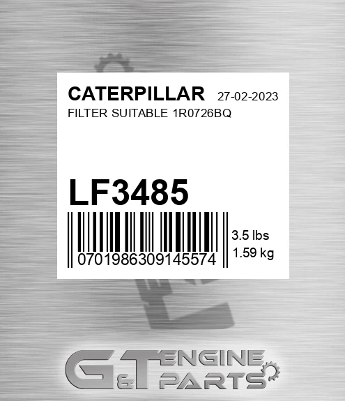 LF3485 CATERPILLAR Filter Suitable 1r0726bq