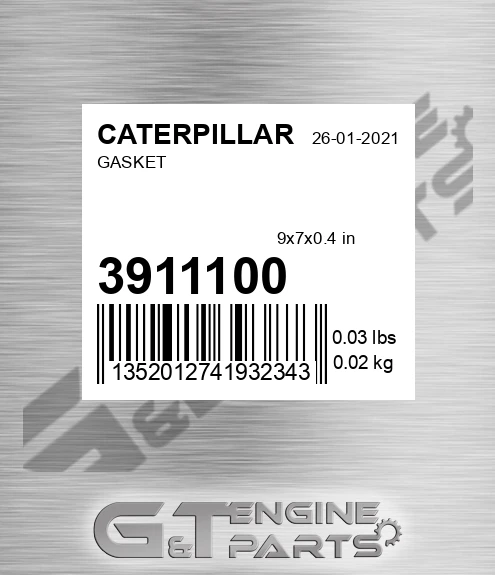 391-1100 Gasket for CATERPILLAR