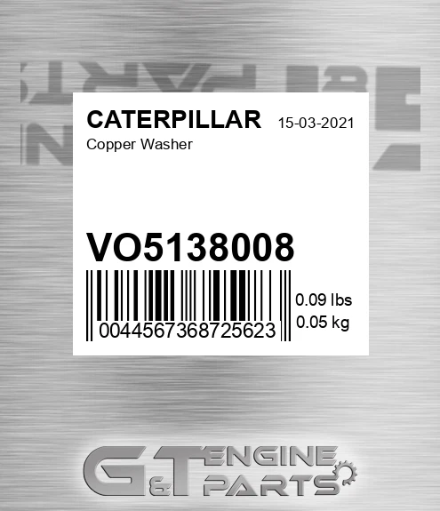 VO5138008 Copper Washer for CATERPILLAR