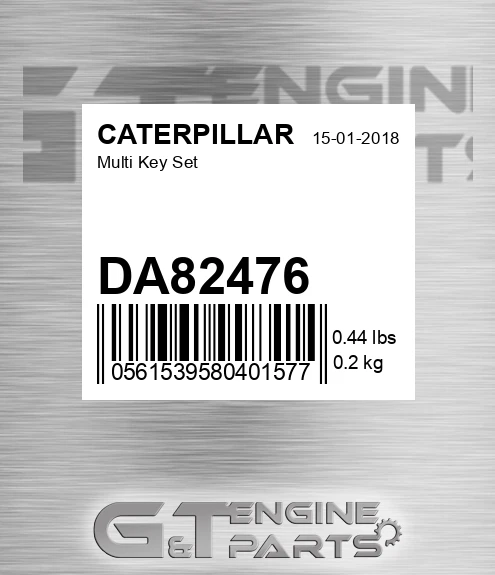 DA82476 Multi Key Set for CATERPILLAR