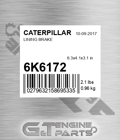 6K-6172 Lining Brake for CATERPILLAR