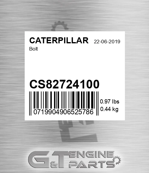 CS82724100 Bolt for CATERPILLAR