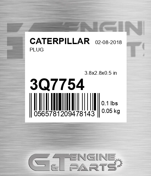 3Q7754 Plug for CATERPILLAR
