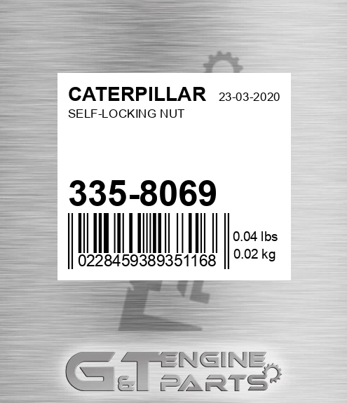 335-8069 Self-locking Nut