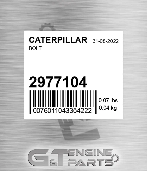 297-7104 Bolt for CATERPILLAR