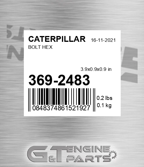 369-2483 CATERPILLAR Bolt Hex