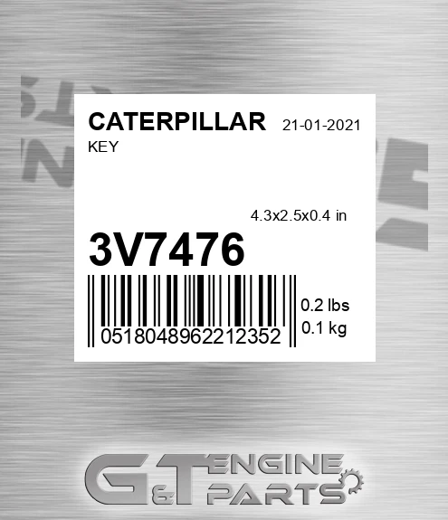 3V7476 Key for CATERPILLAR