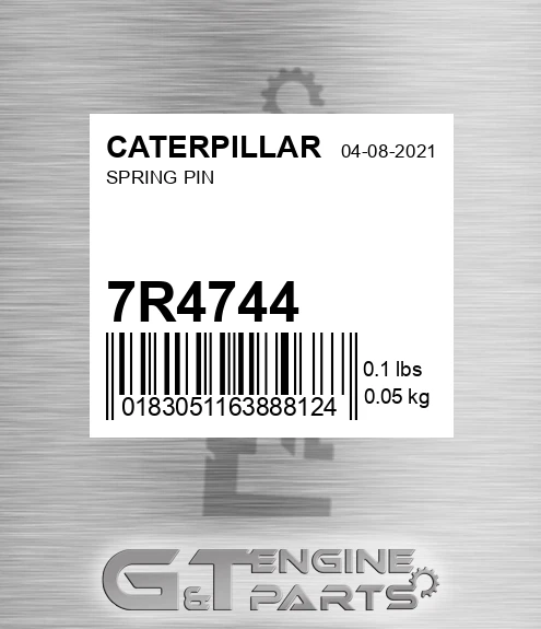 7R-4744 Spring Pin for CATERPILLAR