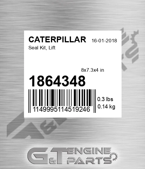 1864348 Seal Kit, Lift