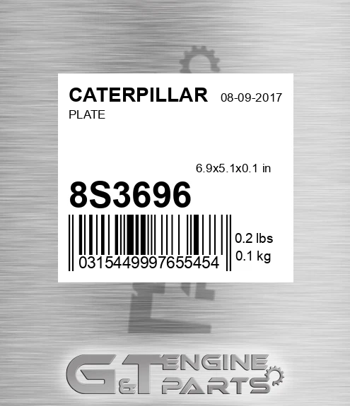 8S-3696 Plate for CATERPILLAR