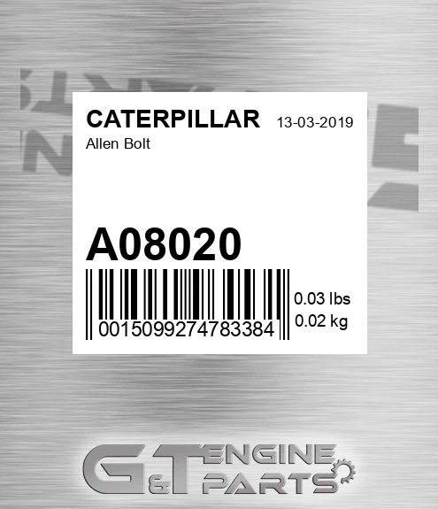 A08020 Allen Bolt