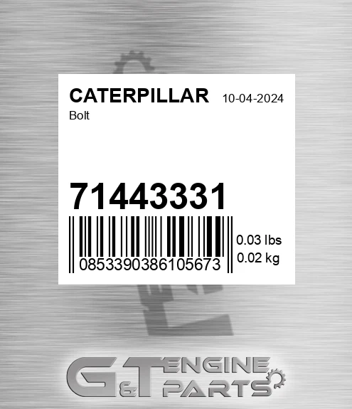 71443331 Bolt
