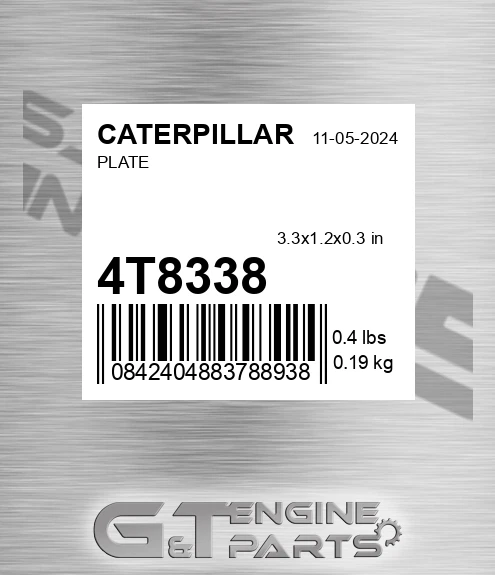 4T8338 CATERPILLAR Plate