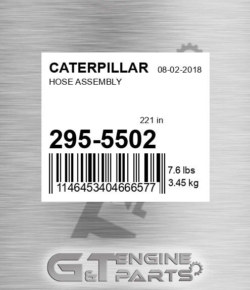 295-5502 Hose Assembly for CATERPILLAR