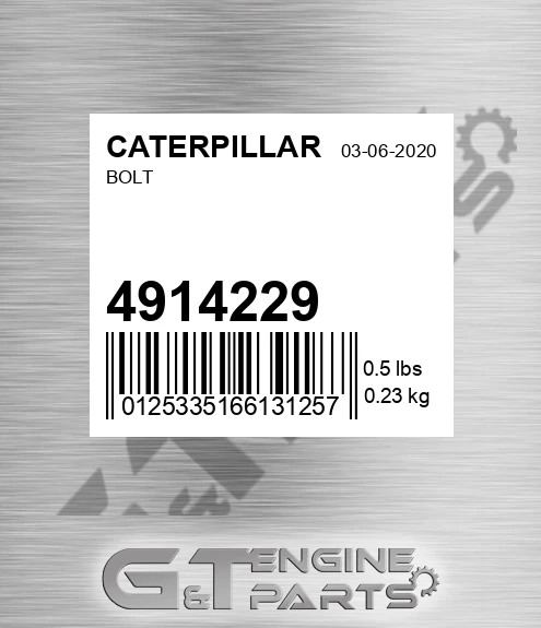 491-4229 Bolt for CATERPILLAR