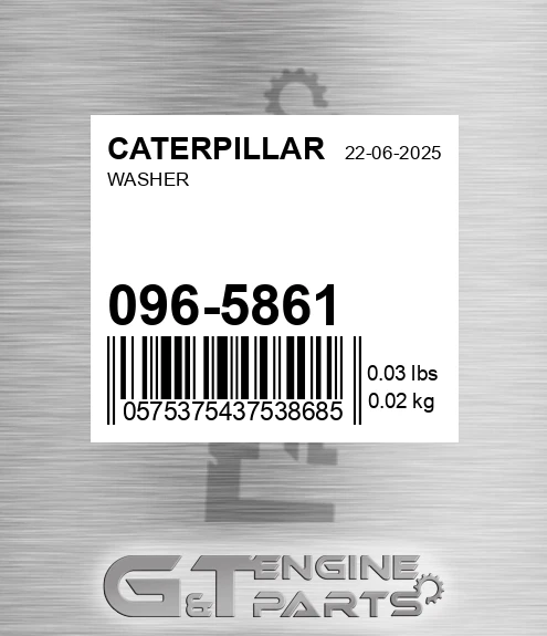 0965861 Washer for CATERPILLAR