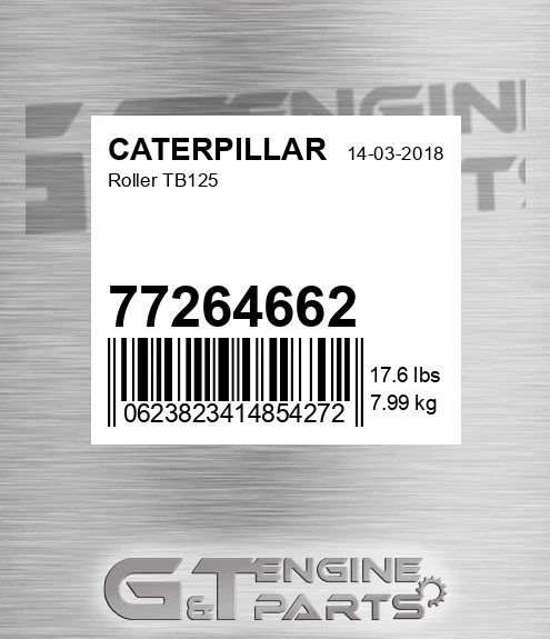 77264662 Roller Tb125 for CATERPILLAR